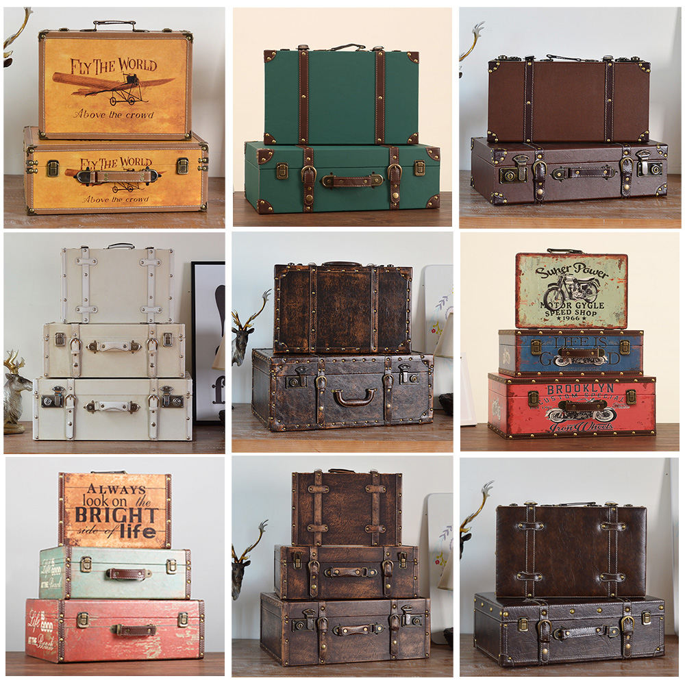 老式手提橱窗收纳箱子