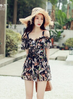 金格尔品牌泳衣女2026新款潮小香风大码胖mm遮肚显瘦泡温泉衣服