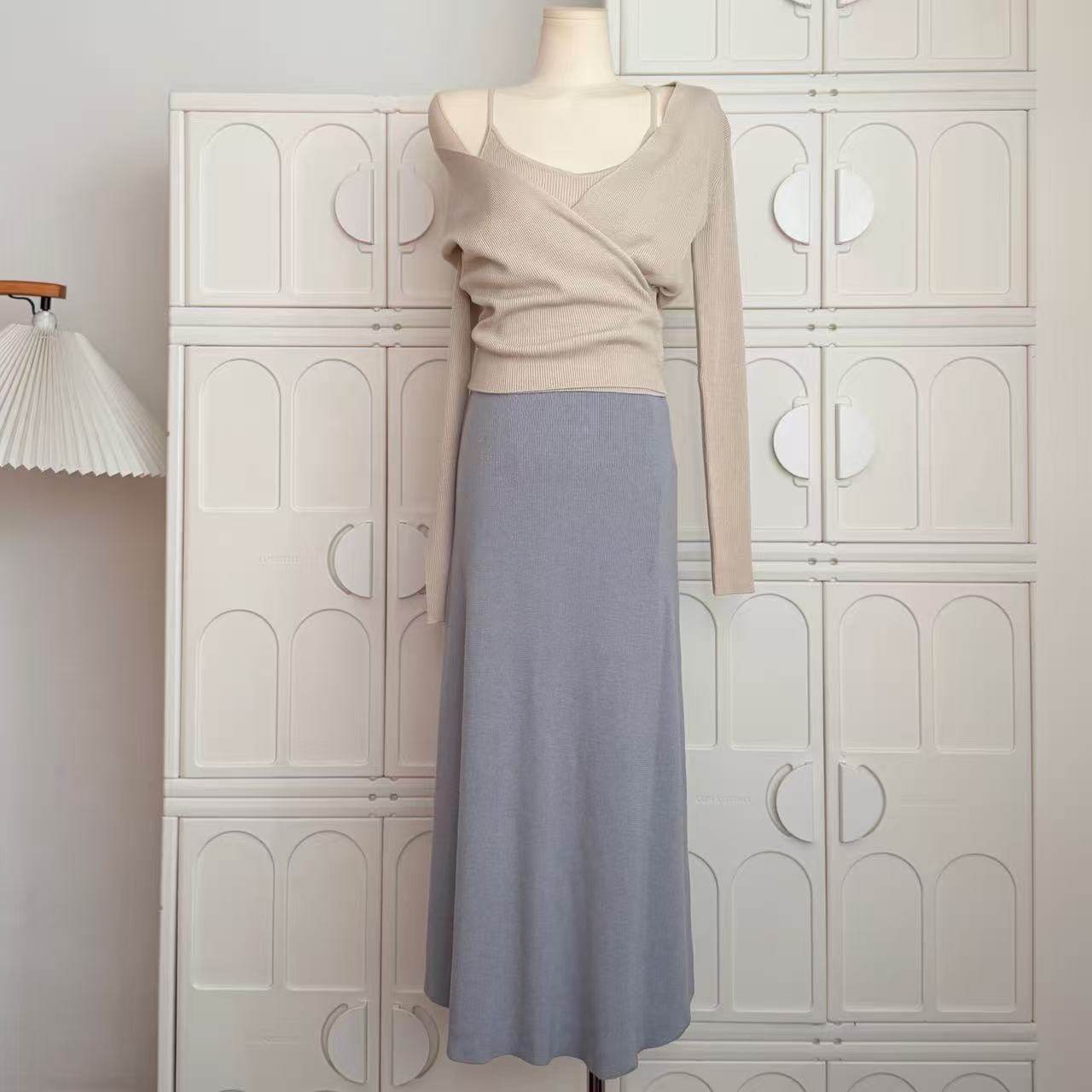 珐瑟旧约 高智两色假两件羊毛针织套装上衣半裙,女装/女士精品,毛衣,淘宝优惠券,粉丝福利购,淘宝优惠卷