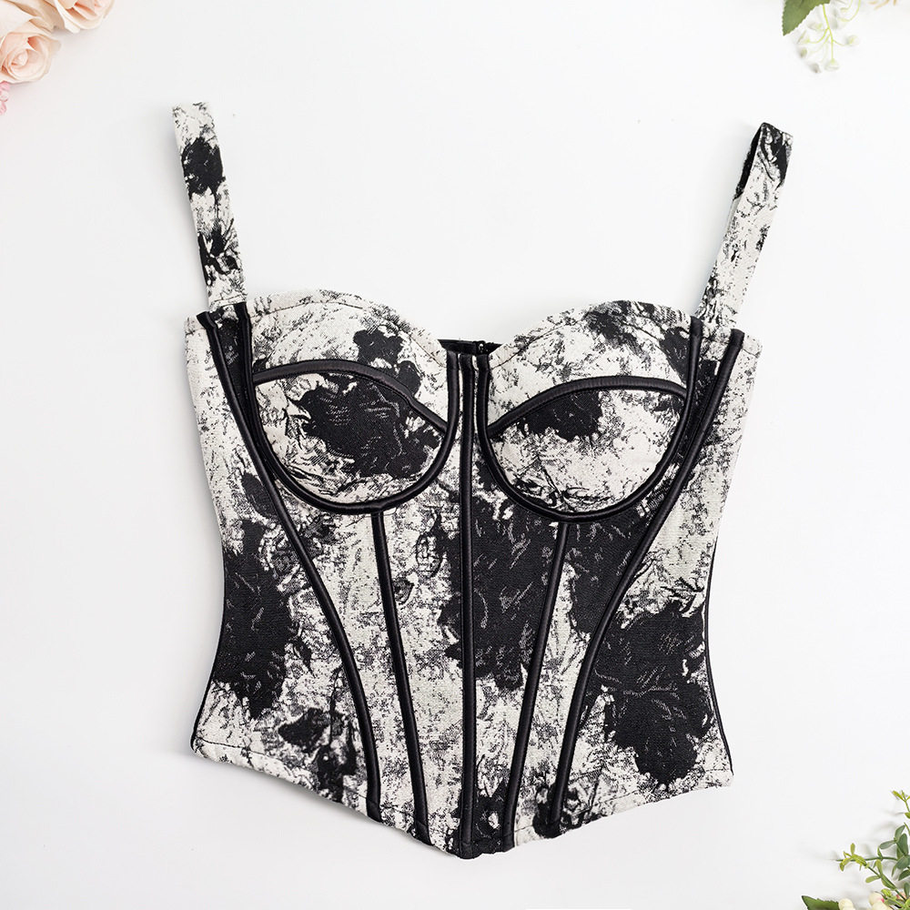 2026新款法式提花鱼骨抹胸上衣纯外穿新国风水墨画收副乳吊带,女士内衣/男士内衣/家居服,文胸,淘宝优惠券,粉丝福利购,淘宝优惠卷