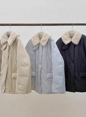 现货 2025冬季新款韩国东大门ER*ME翻领新国标90白鸭绒羽绒服外套