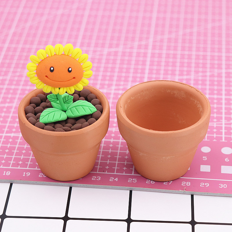 【陶醉人手工】多肉植物红陶花盆 迷你多肉红陶花盆 树脂粘土花盆