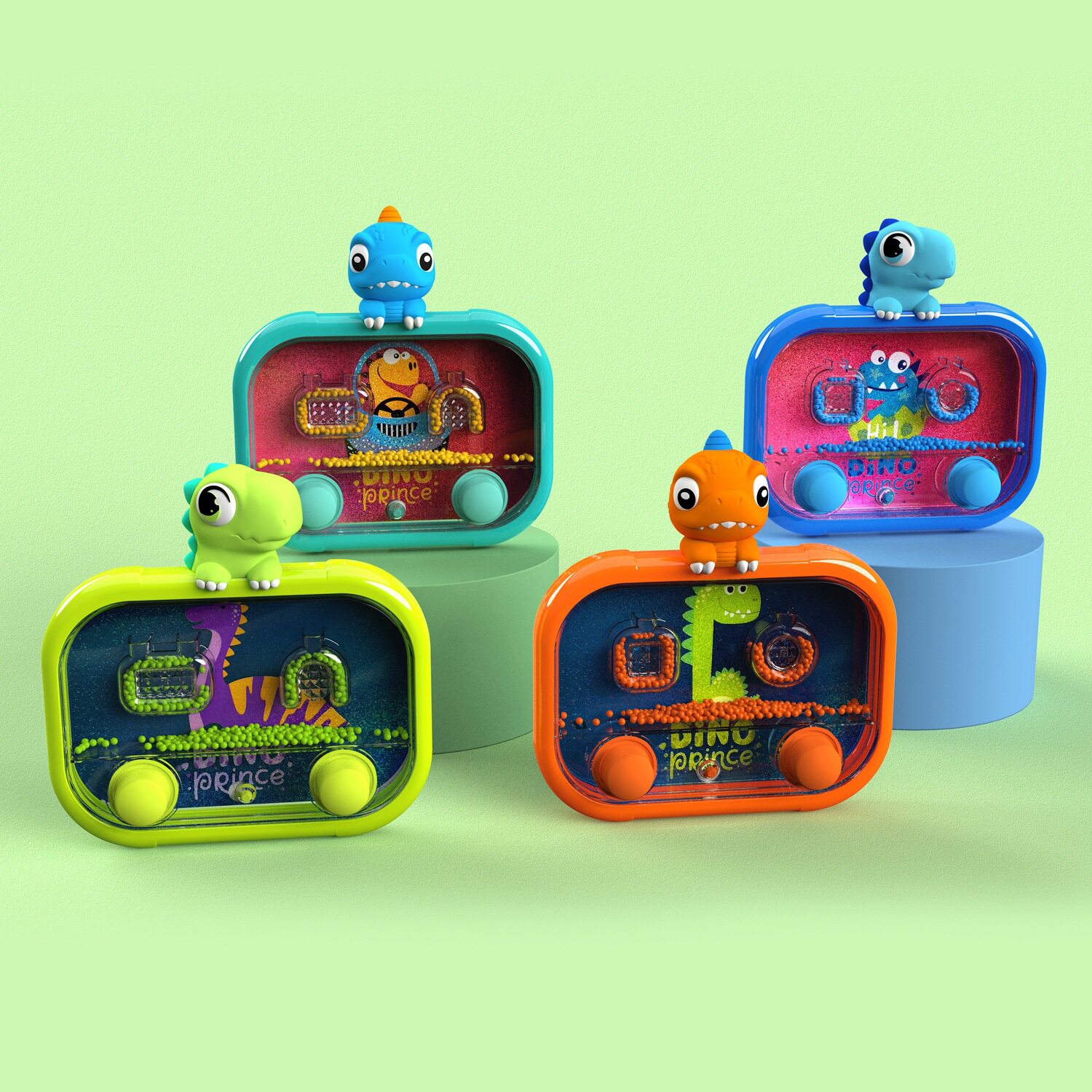 创意减压水机水中魔珠游戏机海洋恐龙独角兽卡皮巴拉益智儿童玩具