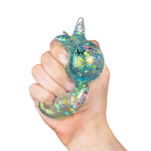 创意慢回弹麦芽糖独角兽亮片挤压捏捏乐解压抖音减压发泄小玩具