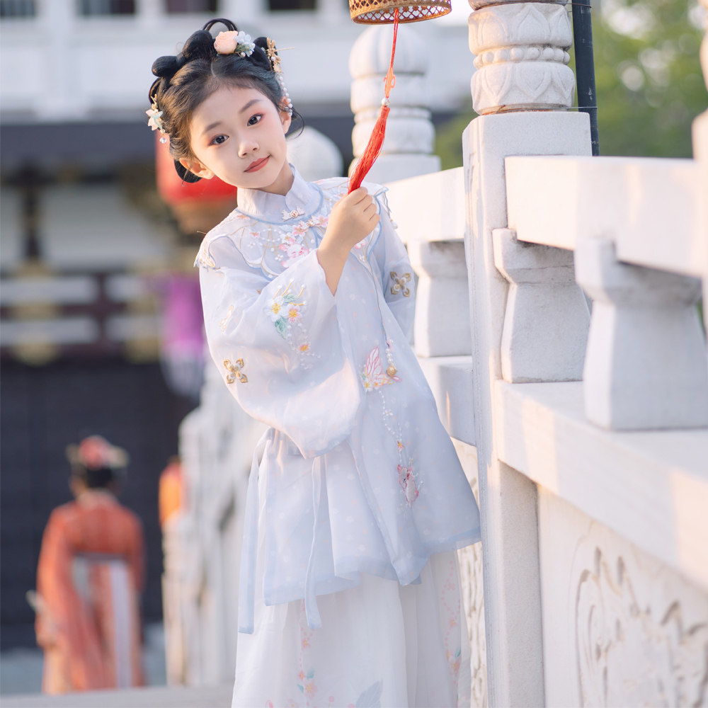 女童汉服2025新款明代宋代马面裙云肩小女孩高端仙气飘飘国风古装,童装/婴儿装/亲子装,汉服,淘宝优惠券,粉丝福利购,淘宝优惠卷
