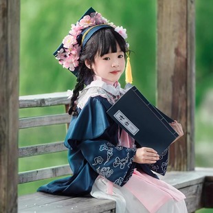女童汉服学士服套装儿童小女孩博士服学院风国风毕业典礼演出服