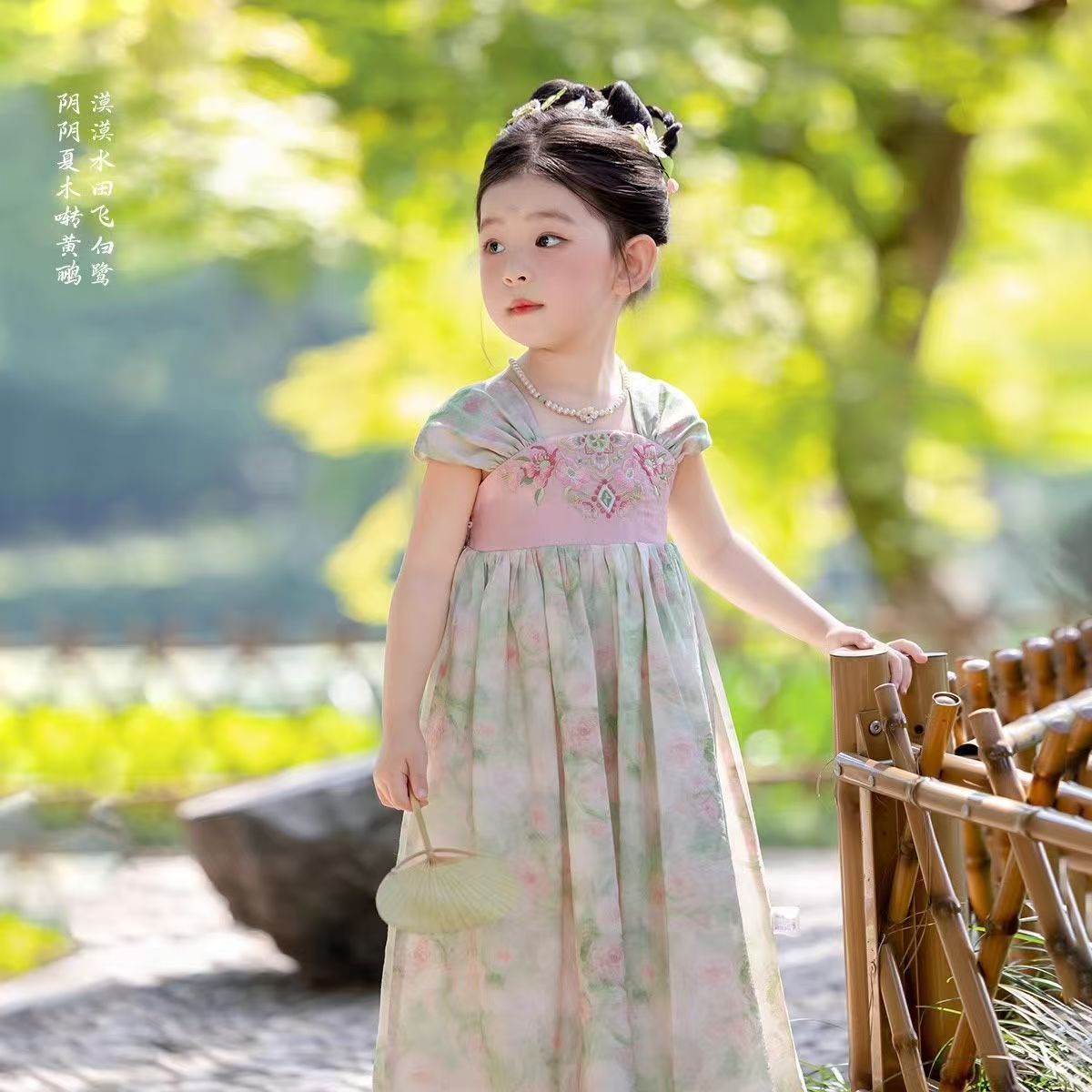 新款儿童汉服女童襦裙夏季2025薄款新中式女宝宝国风连衣裙日常