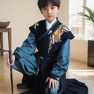 新款男童汉服童套装夏季款宴会礼服小童中国风少爷服儿童中式服装