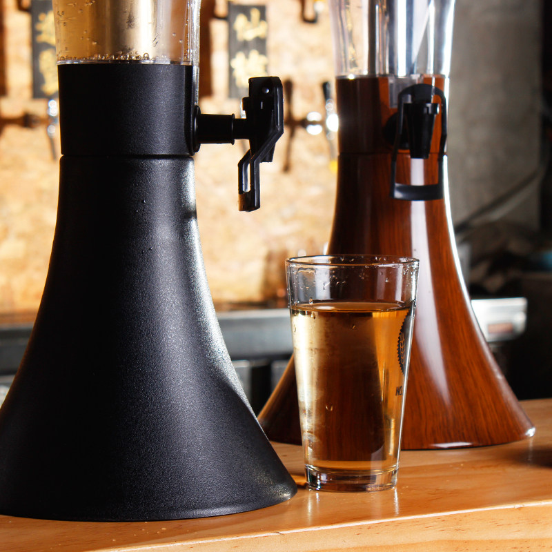 酒炮酒吧专用ktv夜店商用扎啤大容量4升啤酒桶创意酒塔带制冷冰柱