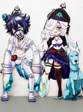 魔警艾琳困兽雷蒙德疯象哑女小丑全身可动纸片人DIY卡通手工材料