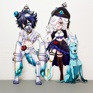 魔警艾琳困兽雷蒙德疯象哑女小丑全身可动纸片人DIY卡通手工材料