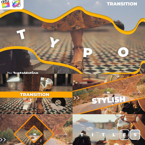 FCPX模板-超酷创意文字图形自然转场过渡标题排版B站UP主视频制作