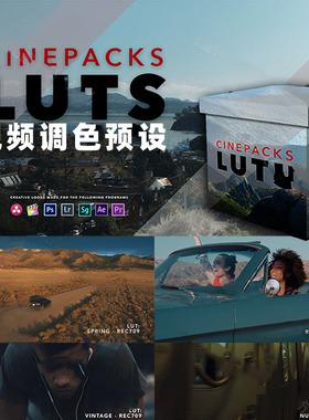 15个创意外观LUTS高质量电影胶片外观Rec709视频调色AE/PR/FCPX