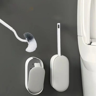 日式马桶刷无死角壁挂式家用蹲便池厕所刷子加厚长柄卫生间清洁刷