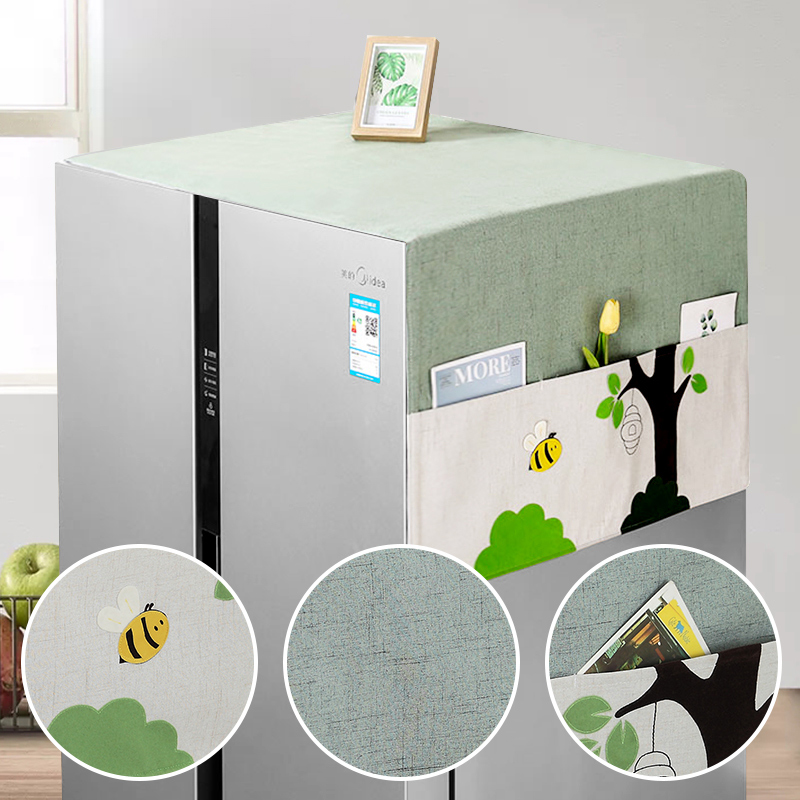 双开门北欧风轻奢冰箱盖布