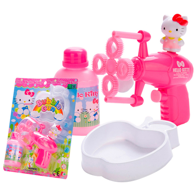 正版HELLO KITTY凯蒂猫电动泡泡机套装50140儿童男女孩吹泡泡玩具