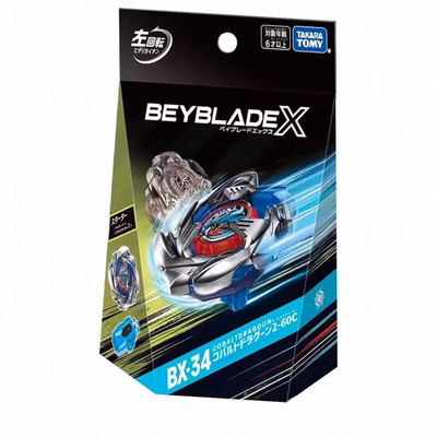 TAKARA TOMY Beyblade X 爆旋陀螺  战斗陀螺Bx-34左回旋钻蓝魔龙