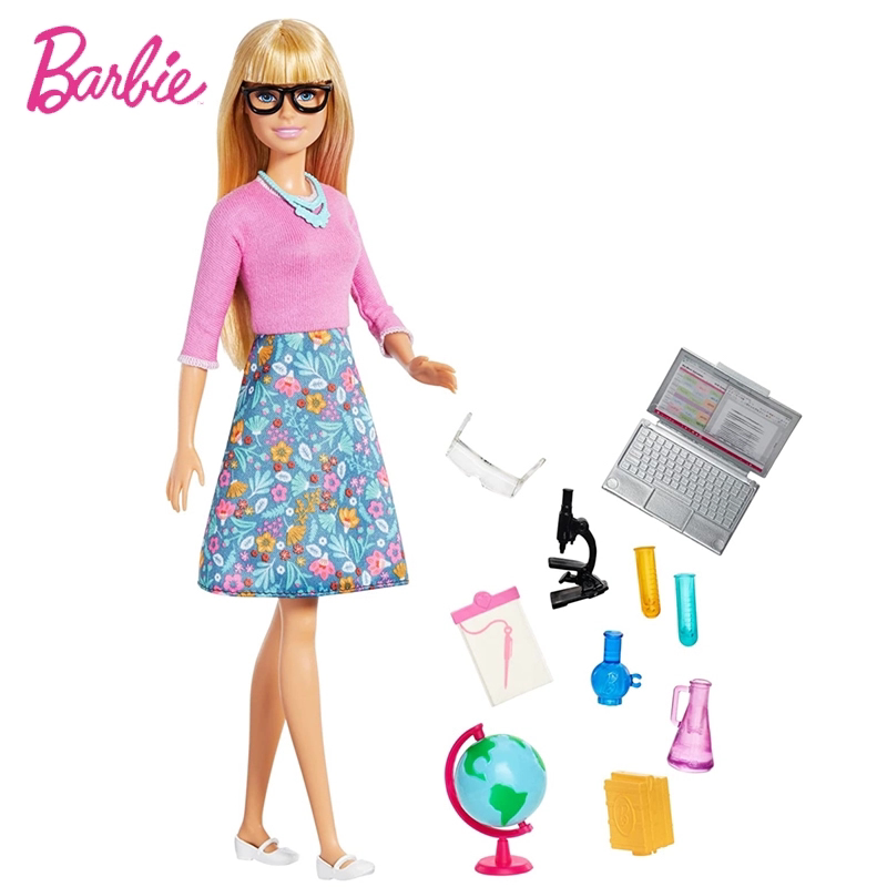 barbie芭比娃娃之学科教师职业套装人偶过家家玩具女孩礼物