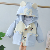 男宝宝帅气风衣小男孩中小童夹克 儿童春装 男童外套春秋季 2026新款