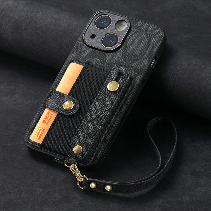适用于vivoX27pro手机壳x23幻彩版插卡套U3腕带支架x20手提绳x9s商务x7复古nex小众x21i简约前后置皮套T1X