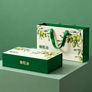 定制山茶油包装盒油茶籽油高档礼盒野生山茶油手提袋纸盒设计