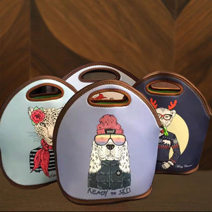 多功能时尚卡通午餐包学生上班饭盒袋手提便当保温包妈咪包野餐包