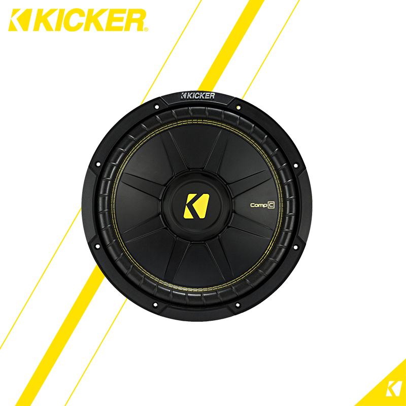 汽车音响K牌KICKER CompC系列10英寸单音圈低音喇叭CWCS104包安装
