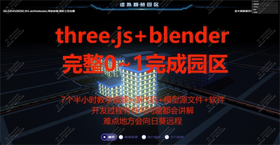 three.js+blender 智慧园区项目