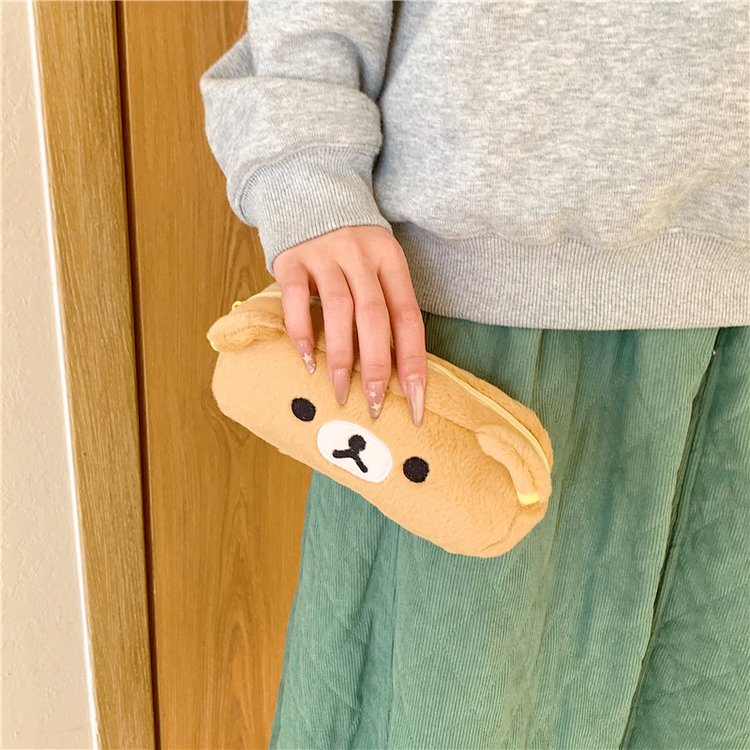 轻松熊笔袋高颜值ins风大容量小众不撞款铅笔盒可爱文具袋高中生