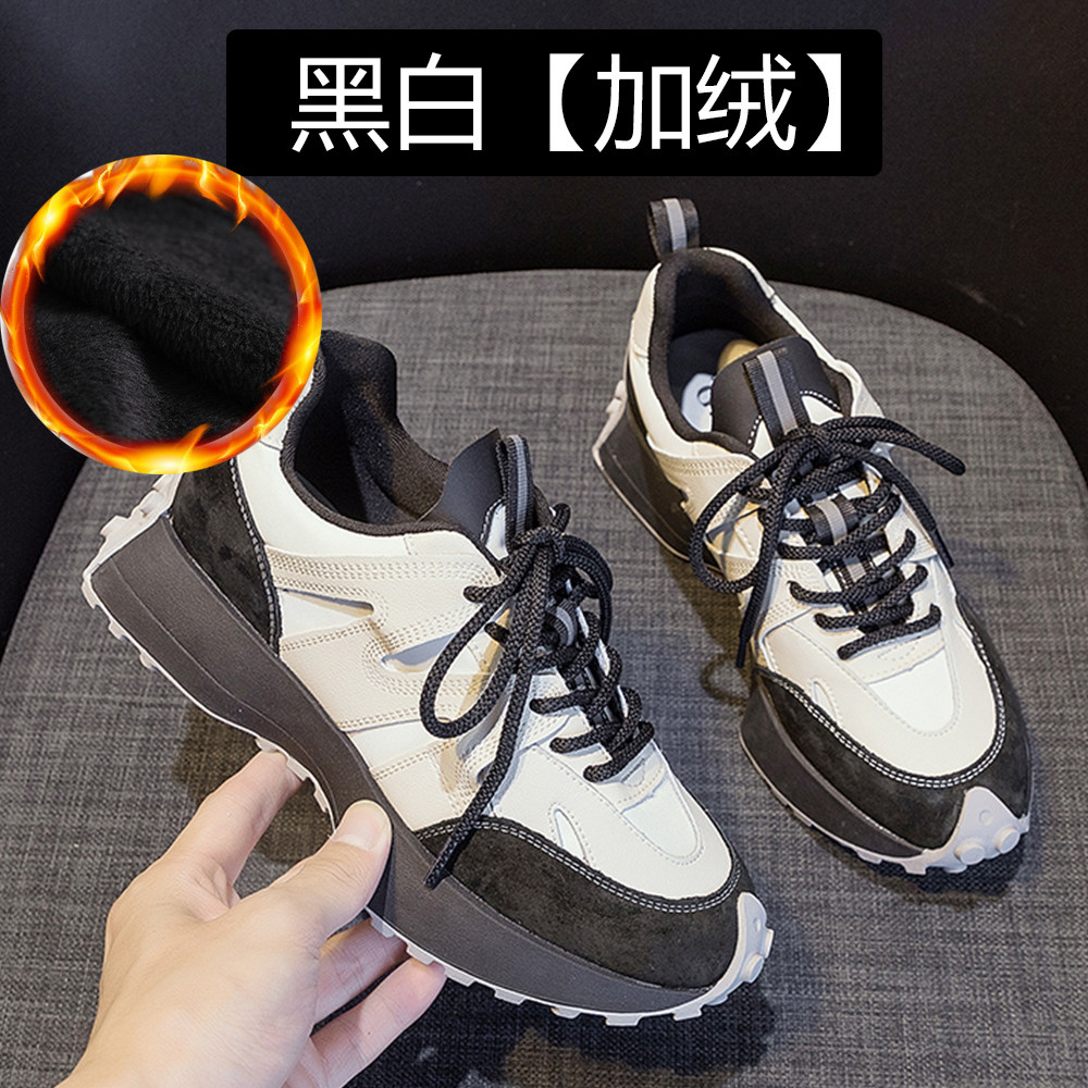 KNOCK ON THE LEG LENGTH 2024 NEW STYLE VERSATILE LIGHTWEIGHT COMFORTABLE LEATHER BREATHABLE CASUAL SHOES WOMENS SPORTS FASHION