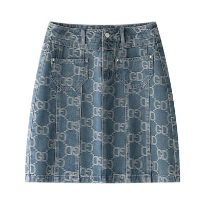 蓝色牛仔半身裙女2025新款秋季高腰修身复古显瘦小个子包臀短裙子