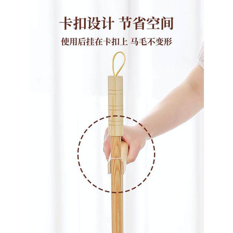 a6l木质马毛扫把簸箕套装纯鬃毛猪鬃折叠防静电家用扫地扫帚木柄
