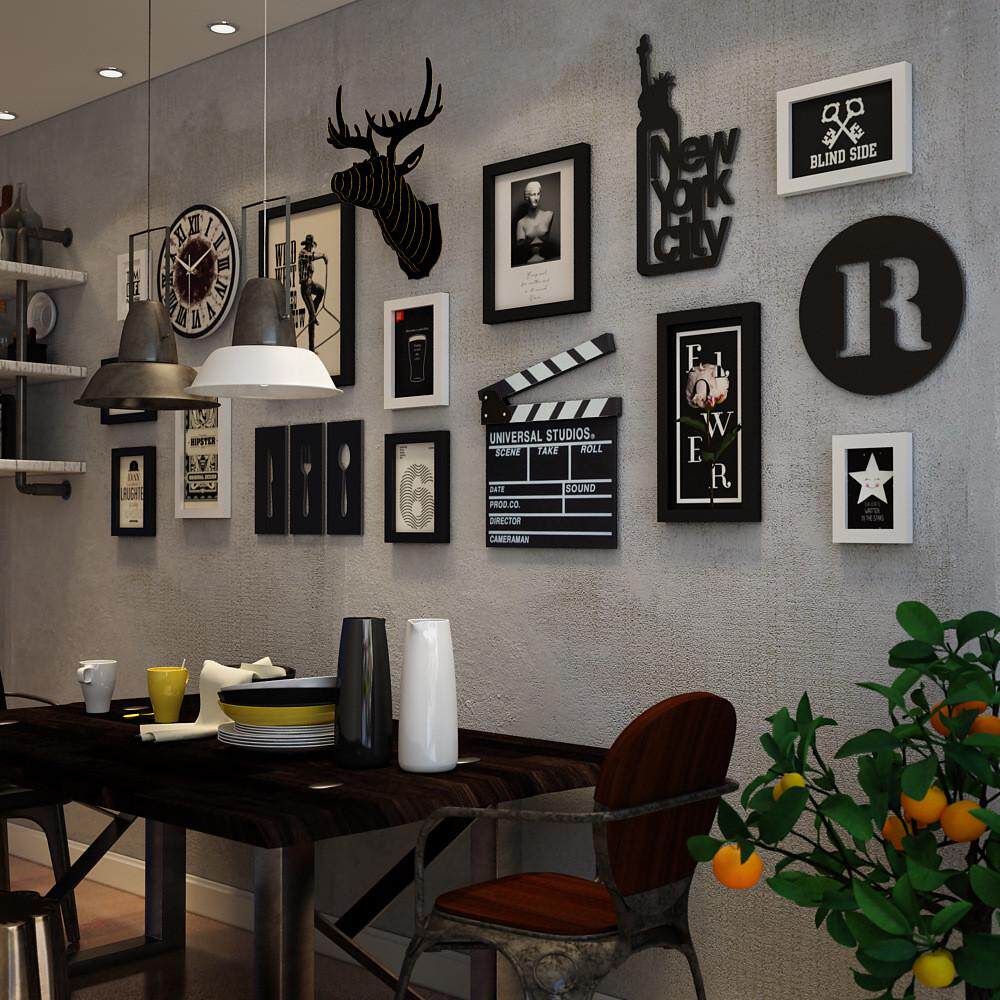 高分子_A09现代简约相框墙装饰画组合挂画装饰框架挂钟表照片墙,家居饰品,现代装饰画,淘宝优惠券,粉丝福利购,淘宝优惠卷