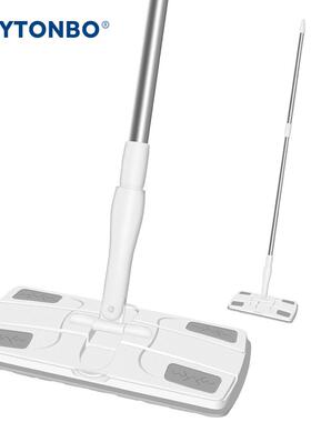 洁通宝静电除尘拖把一次性无纺布家用懒人免手洗干湿两用平板拖把