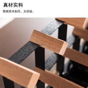 酒架实木酒杯架摆件红酒架倒挂轻奢家用葡萄酒红酒置物架高脚杯架