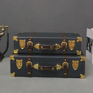 欧式简约手提箱收纳拍摄影视道具复古民国婚礼橱窗陈列装饰品摆件