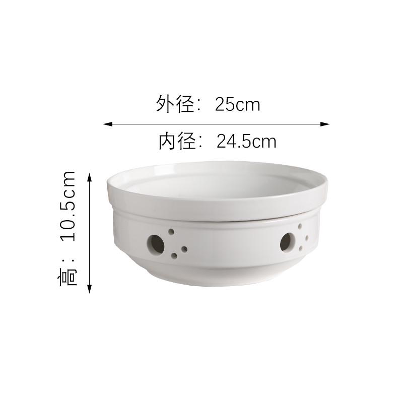 onm6湘菜保温菜盘底座可蜡烛加热明炉陶瓷商用盘子餐厅餐具饭店干