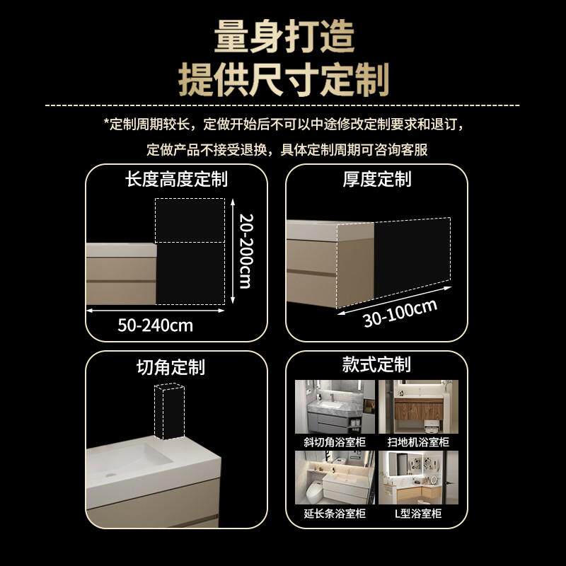 新中式黑胡桃木色浴室柜组合卫生间洗漱台陶瓷一体盆洁具2023新款