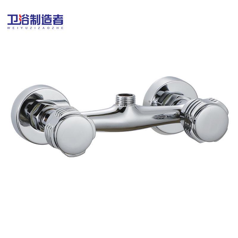 全铜暗装双把双控混水阀双开关淋浴水龙头入墙浴室双开洗澡水龙头