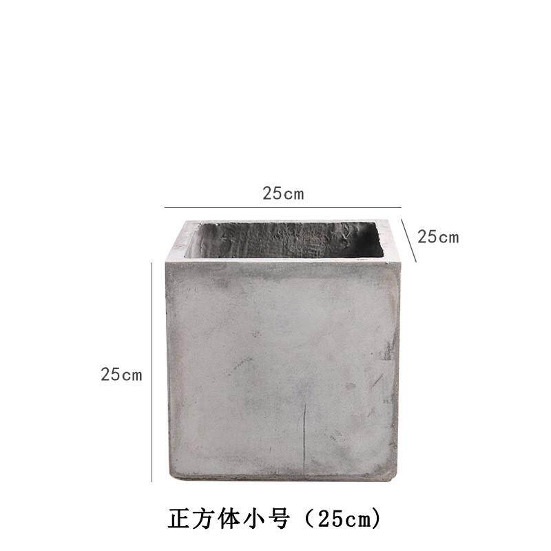 北欧创意水泥花盆花器家居店铺绿植装饰搭配圆形方形现代简约摆设