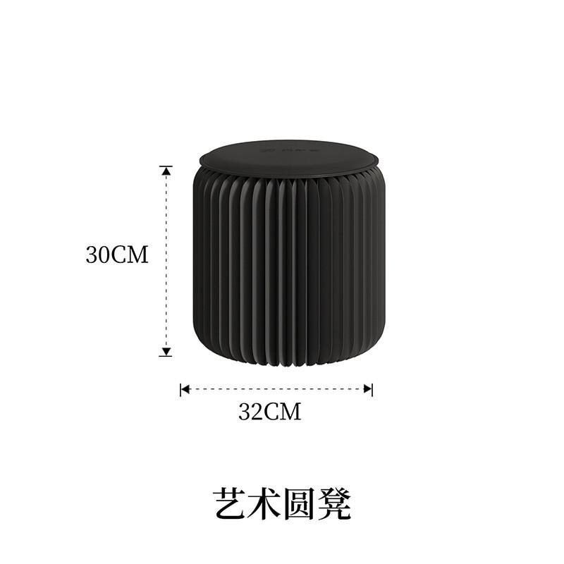 现货批发圆形折叠凳家用纯色可折叠便携收纳网红圆柱儿童小凳子