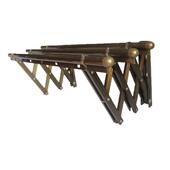 小圆杆室外晾衣杆铝合金户外衣架推拉晒被伸缩衣架阳台折叠晾衣架