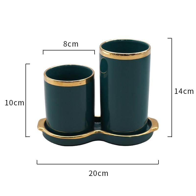 北欧轻奢陶瓷筷子筒家用厨房双层沥水筷子笼网红餐具刀叉收纳筒,厨房/烹饪用具,厨房置物架/置物柜/角架,淘宝优惠券,粉丝福利购,淘宝优惠卷