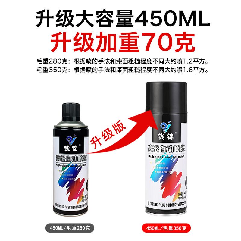钱锦自动手摇自喷漆 防锈金属漆手喷漆木器漆 黑色白色涂料油漆罐