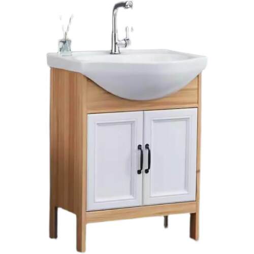 x6ro批发60卫生间盆简约浴室柜小户型碳纤维大肚浴柜圆弧地柜洗手