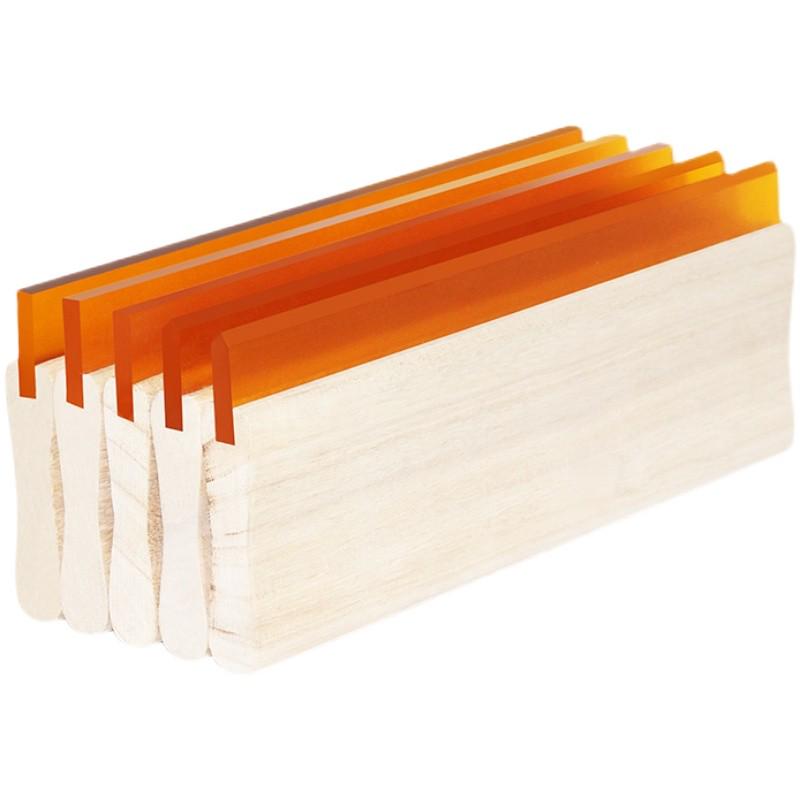 水油口木柄丝印刮刀耐磨耐溶剂印花刮胶胶条手刮丝网刮平开尖两用