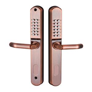 爵胜机械密码锁户外防水防晒别墅门断桥铝庭院门密码锁门外装铁艺