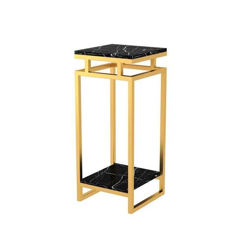 轻奢大理石花架室内现代简约花架子客厅落地式花盆装饰置物架北欧