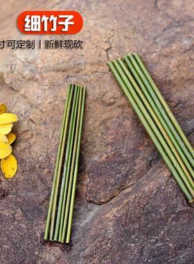 新鲜小竹竿小竹子竹棍竹棒绿色竹筒箬竹细长可定制竹条子竹棒棒子