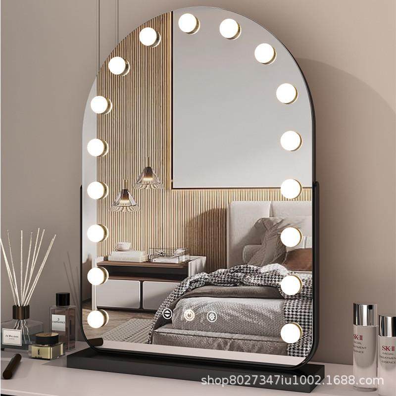 网红镜子化妆镜台式led带灯梳妆补光ins风镜充电家用大号美妆桌面,家庭/个人清洁工具,随身化妆镜,淘宝优惠券,粉丝福利购,淘宝优惠卷